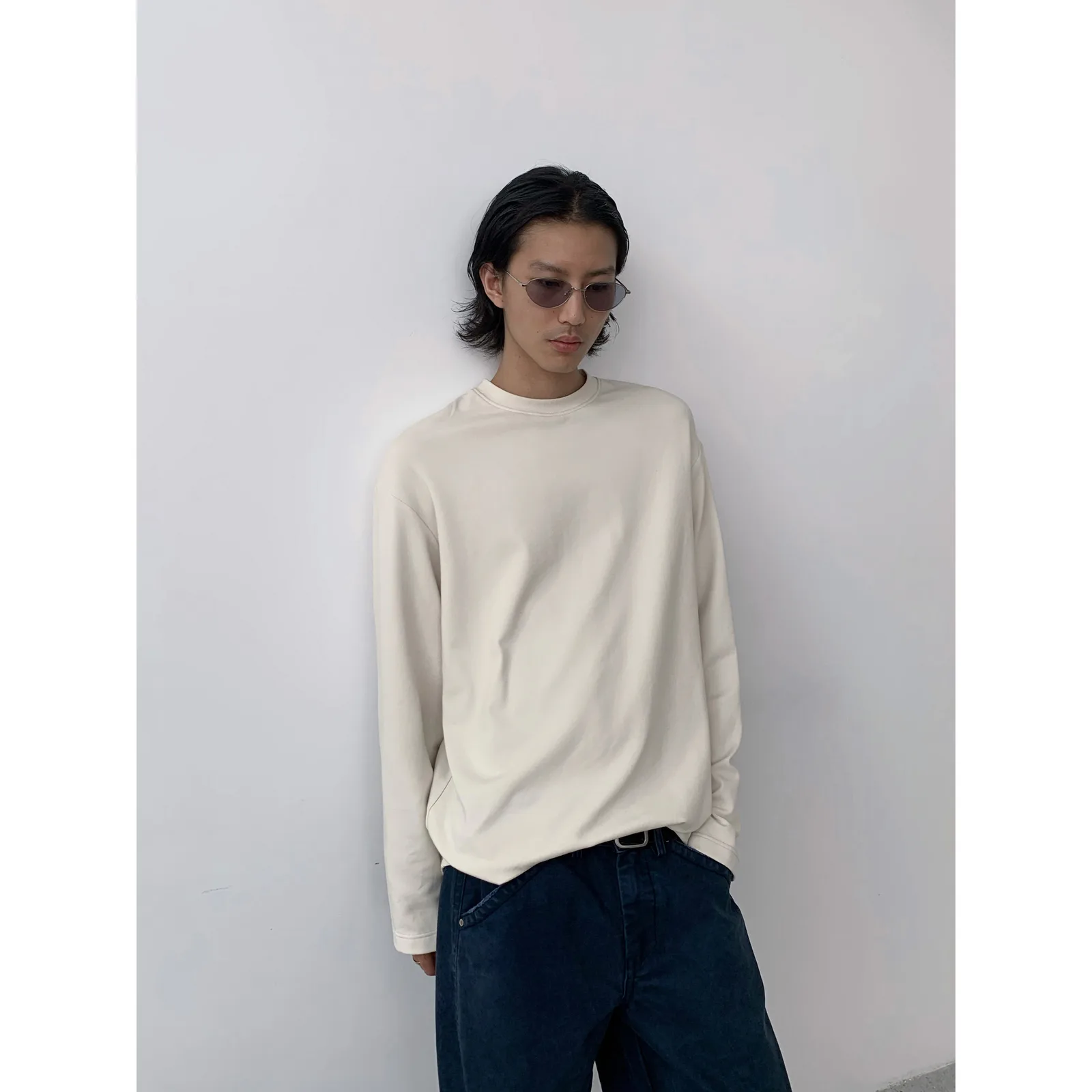 モダール混 ドロップショルダーロンT