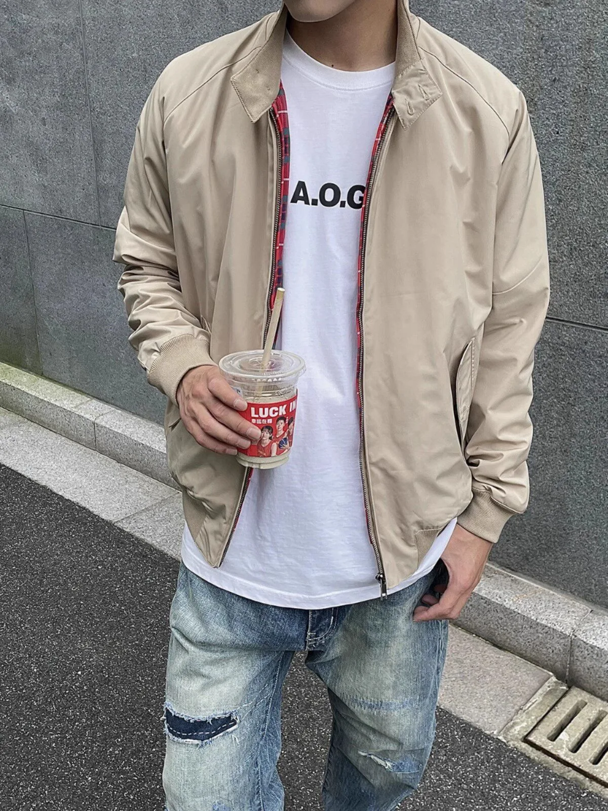 スタンドカラー フライトワークジャケット