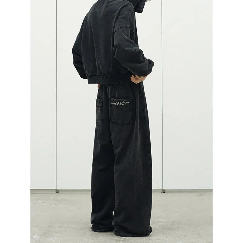 400gヘビーウェイト ウォッシュワイドスウェットパンツ