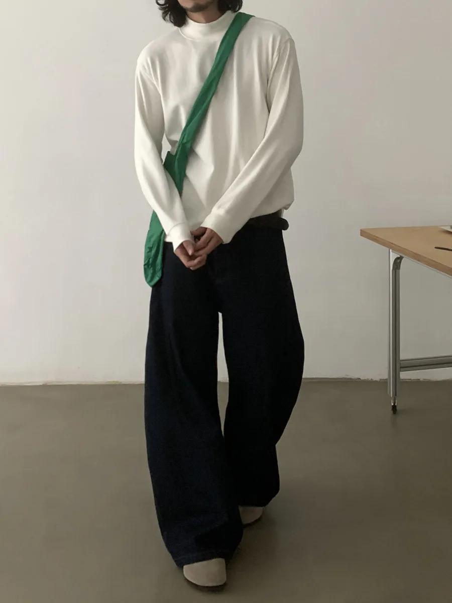 リジッドデニム カーブドワイドパンツ